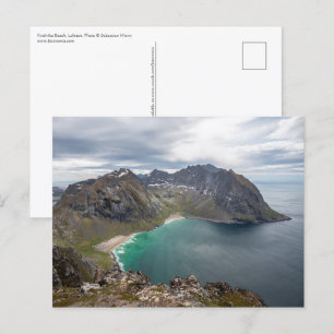 Kvalvika Beach Lofoten Postcard
