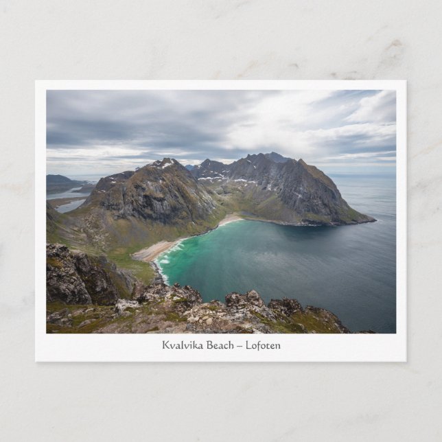 Kvalvika Beach Lofoten Postcard (Front)