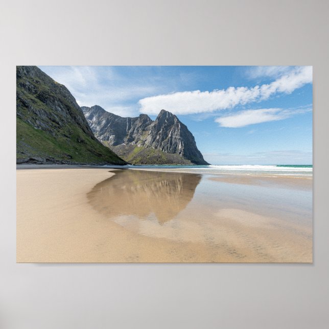Kvalvika Lofoten Norway Poster (Front)