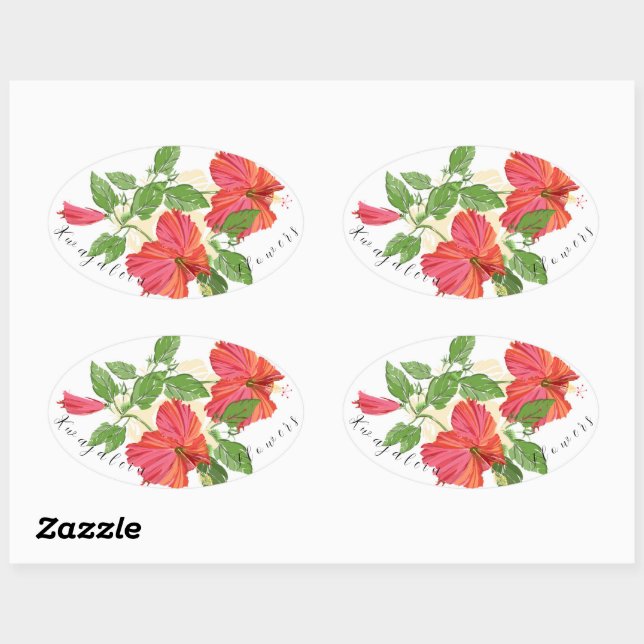 Kwaj Flower Sticker (Sheet)