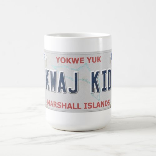 Kwaj Kid Vanity License Plate Coffee Mug