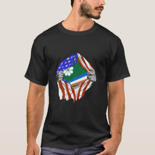 Kwajalein Atoll Flag USA America Chest Kwajalein P T-Shirt