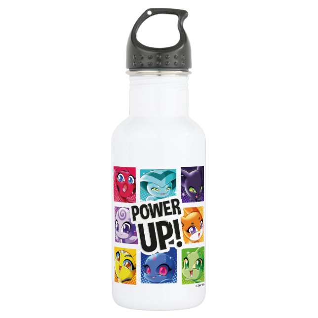 Kwamis | Power Up Stainless Steel Water Bottle (Front)