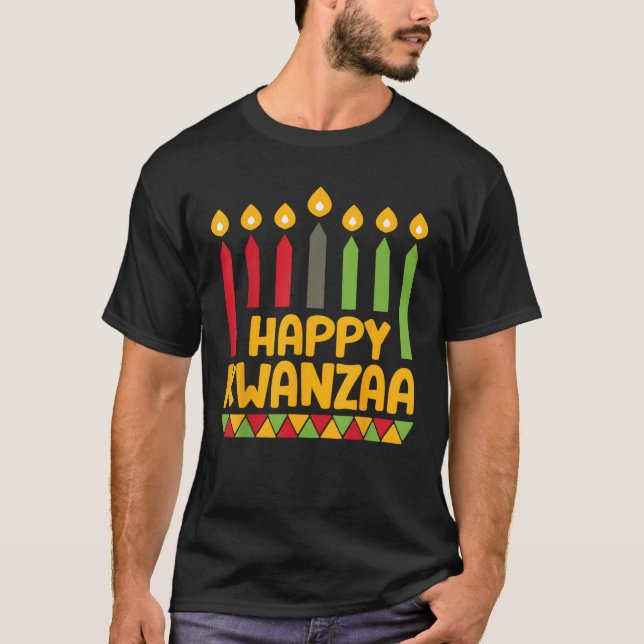 Kwanza 2024 Christmas Afro American Kids Women Hap T-Shirt (Front)