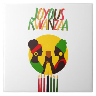 Kwanza Decor Ceramic Tile Trivet Decoration