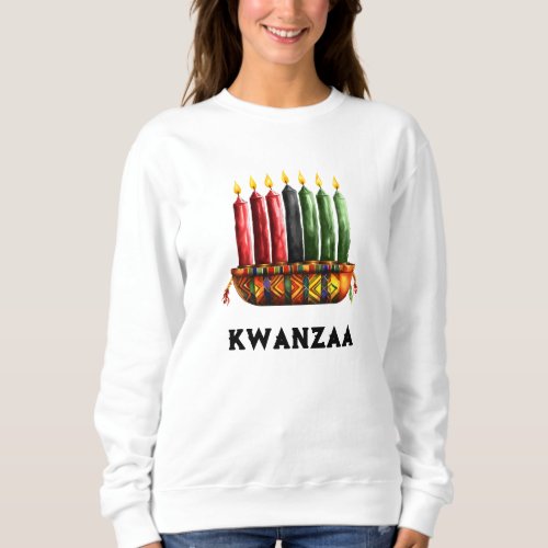 Kwanza Kinara Seven Candle Womens Sweatshirt