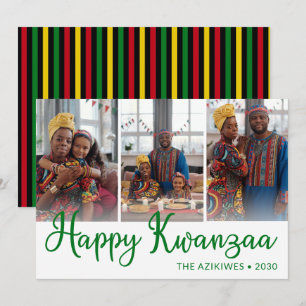 Kwanzaa 3 Photo Holiday Card