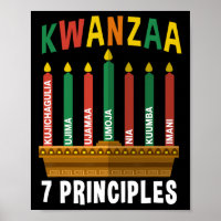 Kwanzaa 7 Principles Candles Kinara Pan Africans P