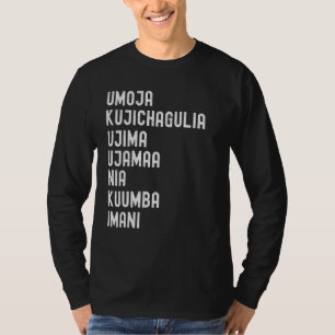 Kwanzaa 7 Principles Umoja Kujichagulia Ujima Ujam T-Shirt