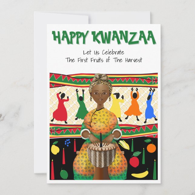 Kwanzaa African American Holiday Card (Front)