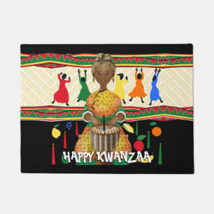 Kwanzaa African American Holiday Doormat