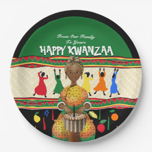 Kwanzaa African American Holiday Paper Plates