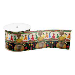 Kwanzaa African American Holiday Satin Ribbon