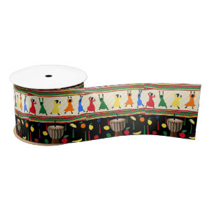 Kwanzaa African American Holiday Satin Ribbon