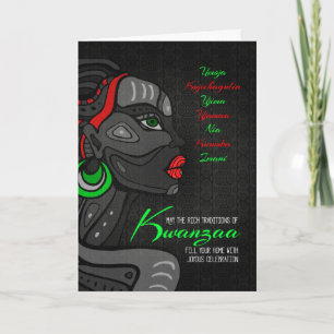 Kwanzaa African American Seven Principles Holiday Card