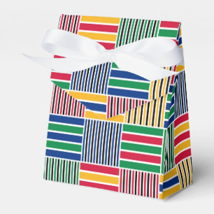 Kwanzaa African Geometric Print (6) Favor Boxes