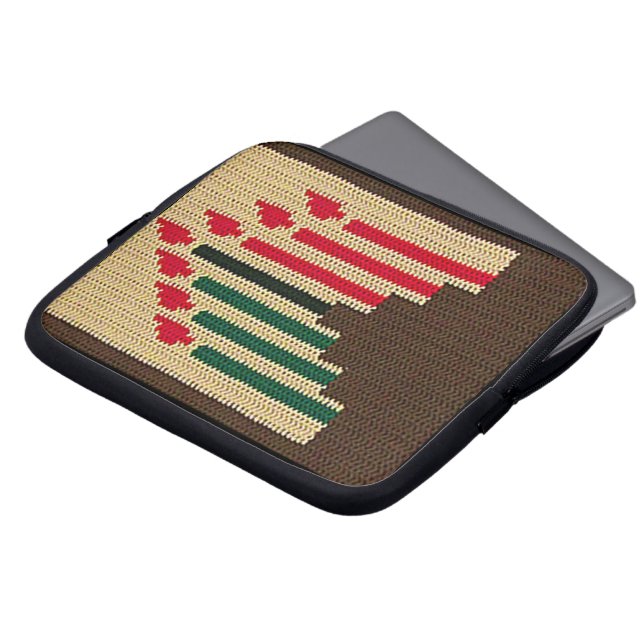 Kwanzaa Artisan Crochet Print Electronics Bag      (Front Top)