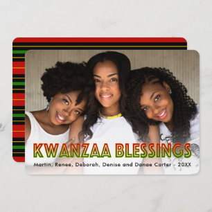 Kwanzaa Blessings Photo Holiday Card