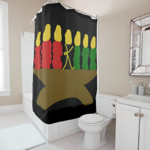 Kwanzaa Candle Design Shower Curtain