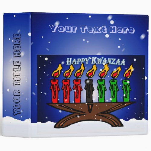 Kwanzaa Candle Kinara with Snow And Greeting Binder