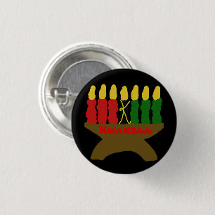 Kwanzaa Candles Button