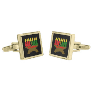 Kwanzaa Candles Cufflinks