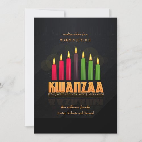 Kwanzaa Candles Greeting Card