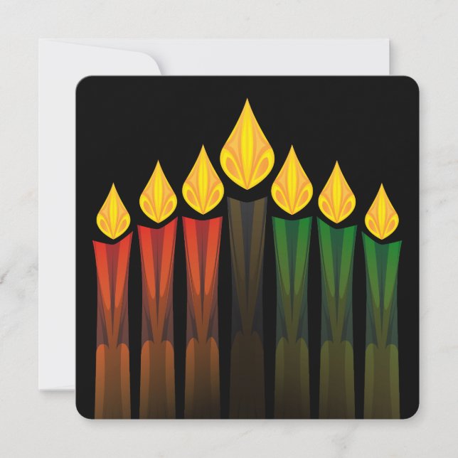 kwanzaa candles invitation (Front)