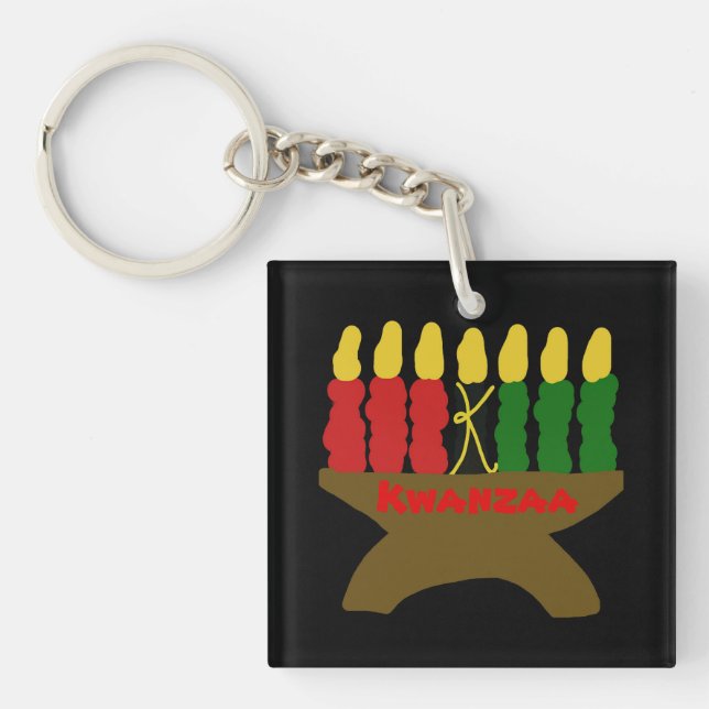 Kwanzaa Candles   Keychain (Front)