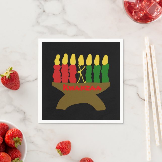 Kwanzaa Candles  Napkins (Insitu)