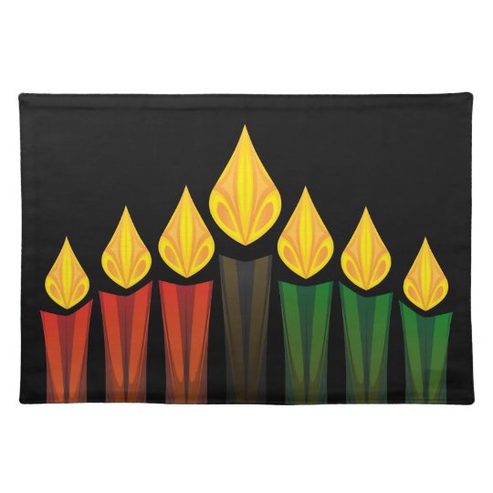kwanzaa candles placemat