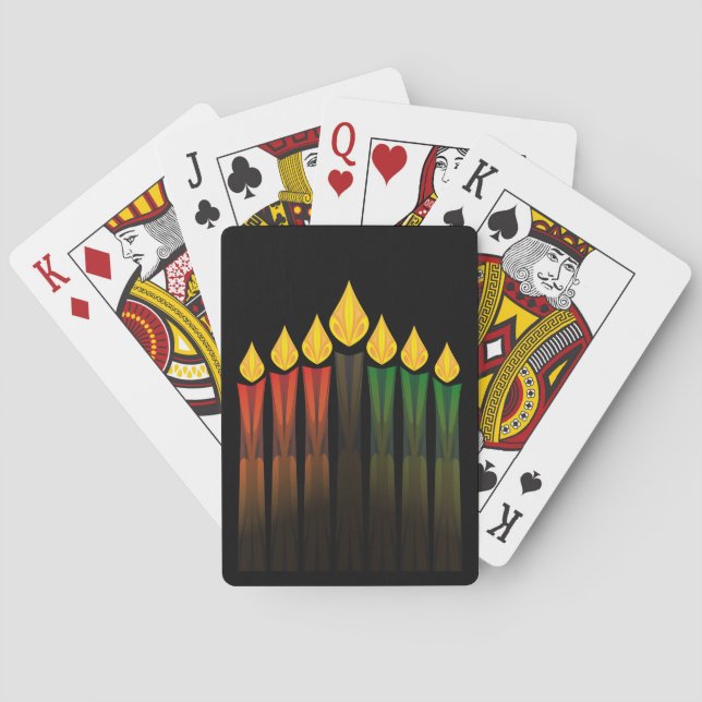 kwanzaa candles poker cards (Back)