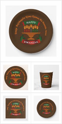 Kwanzaa Candles Red Black Green 7 Principles