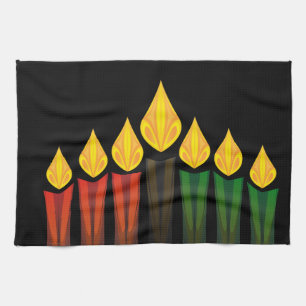 kwanzaa candles towel
