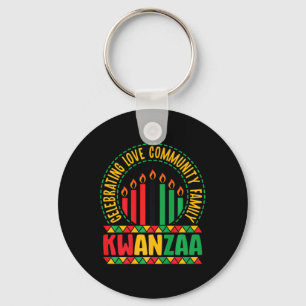 Kwanzaa - Celebrating Love Community & Family Keychain