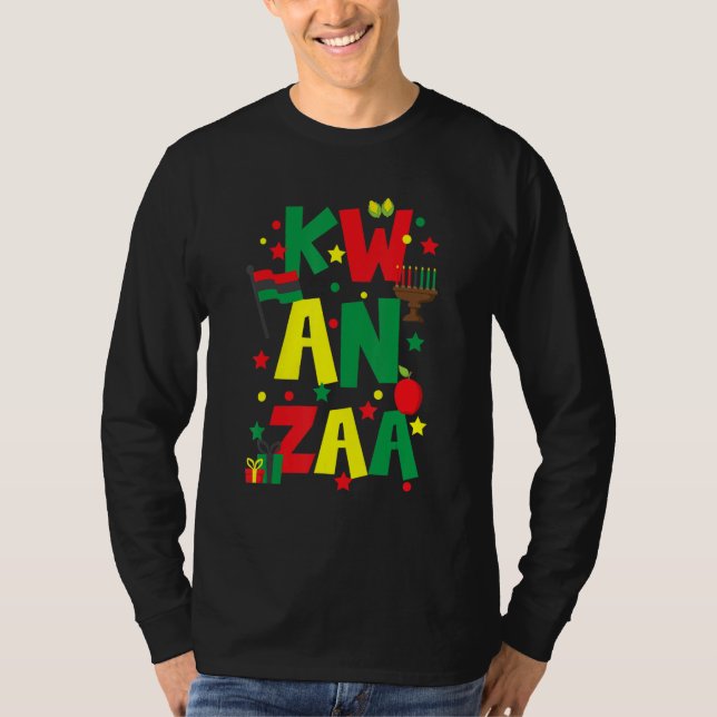 Kwanzaa Celebration Kinara Candles Jubilee T-Shirt (Front)