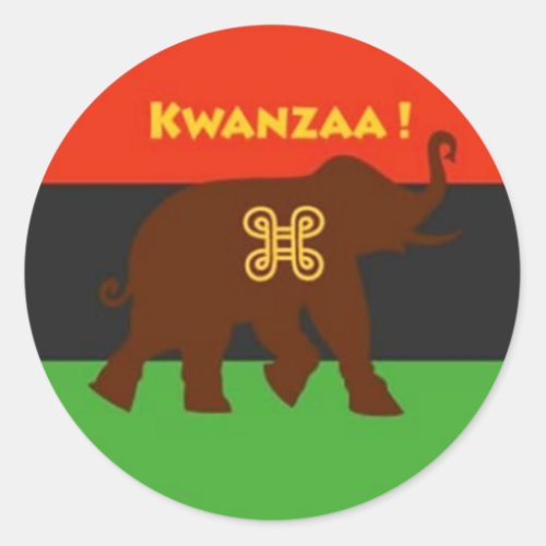 Kwanzaa Classic Round Sticker