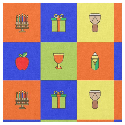 kwanzaa colorblock fabric