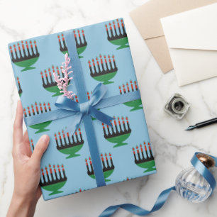 Kwanzaa Colors Kinara Wrapping Paper
