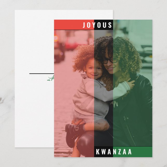 Kwanzaa Colors Photo Card (Front/Back)