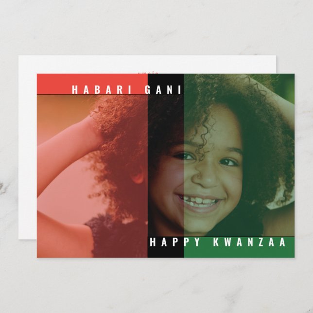 Kwanzaa Colors Photo Card (Front/Back)
