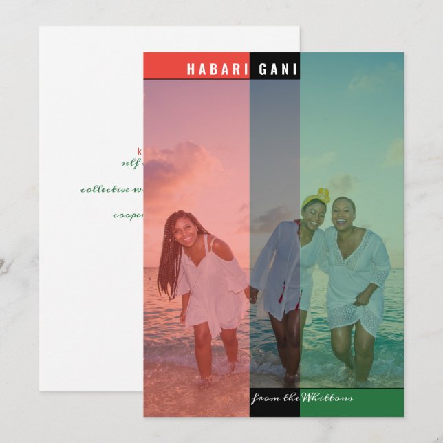Kwanzaa Colors Photo Card (Front/Back)