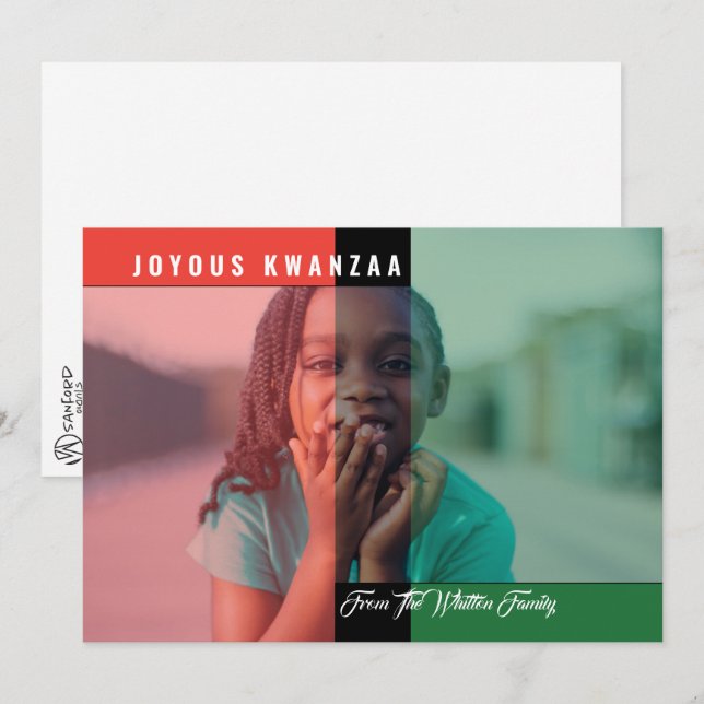 Kwanzaa Colors Photo Card (Front/Back)