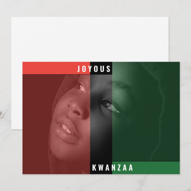 Kwanzaa Colors Photo Card (Front/Back)