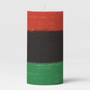 Kwanzaa Colors Pillar Candle