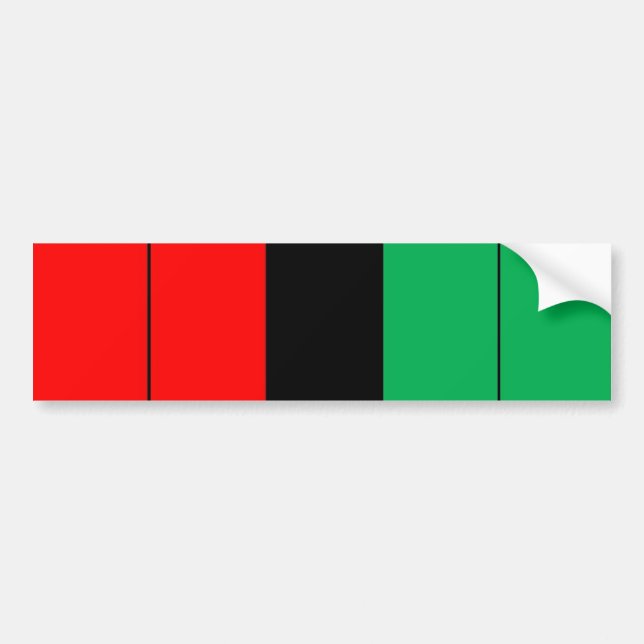 Kwanzaa Colors Red Black Green Stripes Pattern Bumper Sticker (Front)