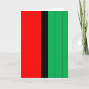 Kwanzaa Colors Red Black Green Stripes Pattern Holiday Card