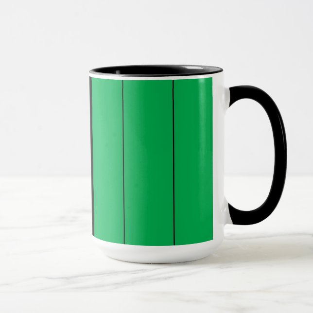 Kwanzaa Colors Red Black Green Stripes Pattern Mug (Right)