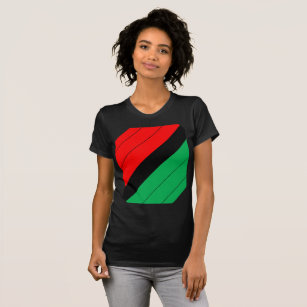 Kwanzaa Colors Red Black Green Stripes Pattern T-Shirt