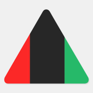 Kwanzaa Colors Red Black Green Stripes Pattern Triangle Sticker